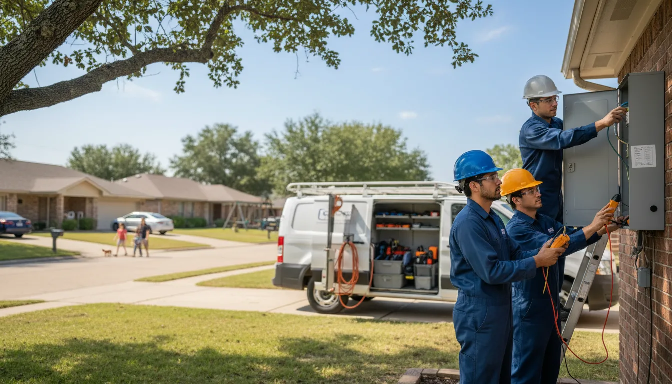 Certified electrician providing emergency electrical services in Red Oak, IA